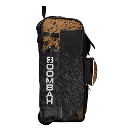 Boombah Rolling Catchers Superpack 2.0 Baseball/Softball Gear Bag - 23-1/2" x 13-1/2" x 9-1/2" - Baseball Homeplate Black/White - Telescopic Handle - Holds 4 Bats - Wheeled Version