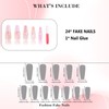 IMRAIN Valentine's Day Press on Nails Long Coffin Fake Nails