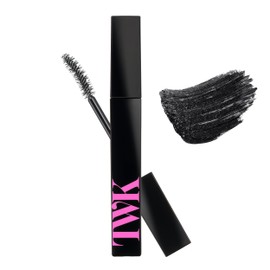 TWK Thin Pure Black Mascara Volume + Towako Kimishima Eyelashes, Can Be Removed with Hot Water, Volume, Curl Up, Keep Curl, Glossy, Shiny