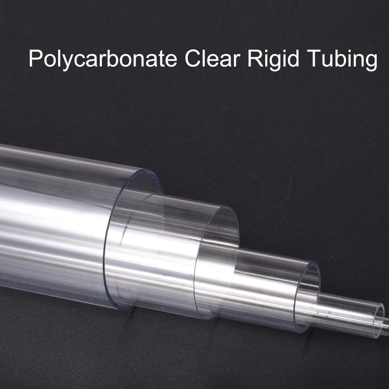sourcing map 2pcs Clear Rigid Tubing Pipe 9mm ID x