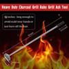 Heavy Duty Charcoal Grill Rake Ash Tool Accessories With Rubber
