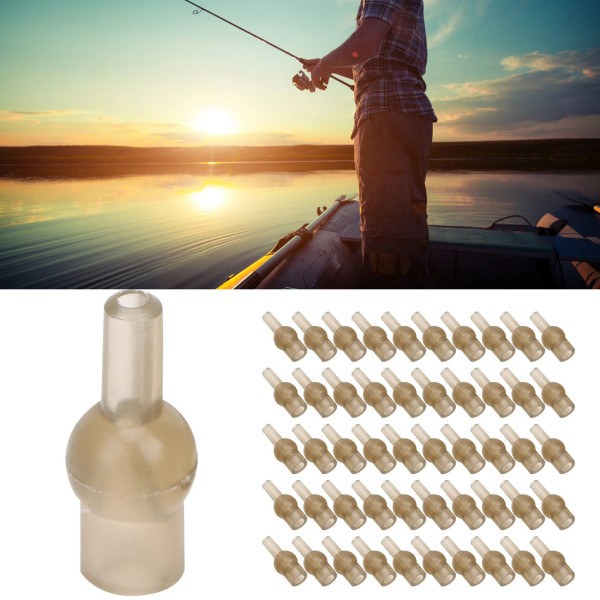 Unbranded 50Pcs 17mm Fishing Hose Rubber Terminal Knot Protector Fishing