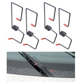 SCUARI 4PCS Windshield Wiper Arm Pressure Spring Booster,Car Accessories Spring Booster,Wiper Arm Booster with Silicone Cover,Wiper Arm Pressure Spring Set for Improved Visibility in Rain/Snow