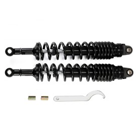 Hegeiis 360mm 380mm 400mm 420mm Universal Motorbike Air Shock Absorber Rear Suspension ATV Quad Scooter Dirt Bike For YZF-R1 YZF-R6 YZF-125 XC EXC XCF (Black, 17.32 inch 440mm)