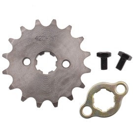 Magkowar 420 Front Enigine Sprocket with Retainer Plate Sets for Motorcycle Dirt Bike (420-17mm, 16T)