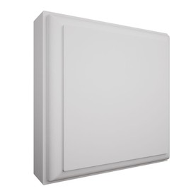 3 3/4"W x 3 3/4"H x 1 1/8"P Americraft Solid Paint Grade Wood Standard Smooth Rosette with Decorative Edge, Primed Pine