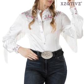 XZQTIVE Western Leather Belt for Men Women Cowgirl Cowboy Belt Country Belt Silver Buckle Tooled Leather Belt for Jeans