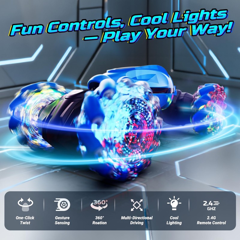 Holyton RC Stunt Car, Gesture Sensing Remote Control Car, 4WD