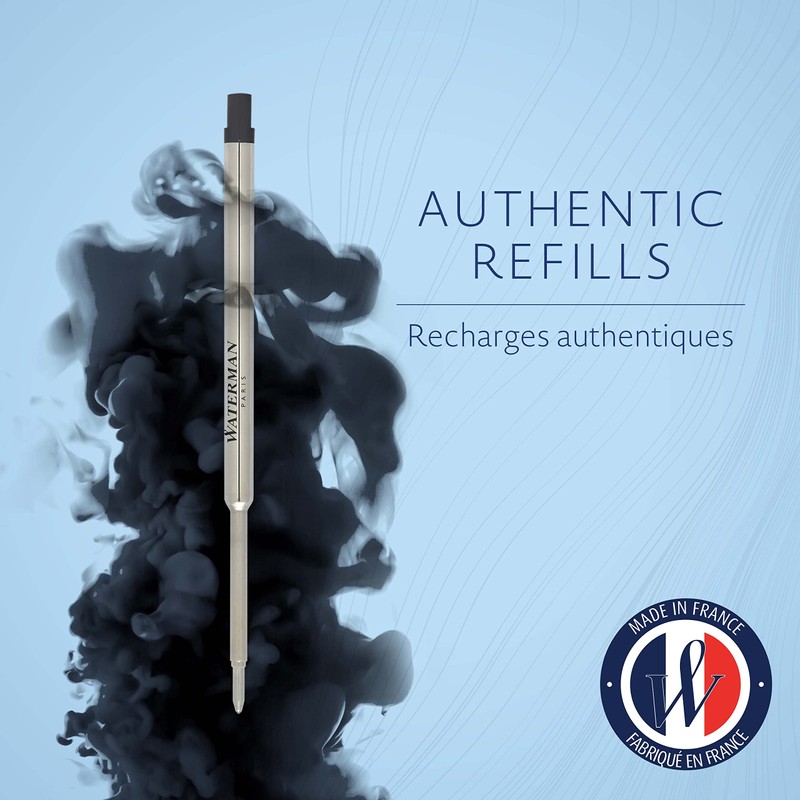 Waterman Ballpoint Pen Refills | Medium Point | Black Ink