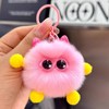 HICIVI Cute Rex Rabbit Fur Fluffy Ball Keychain Soft Plush
