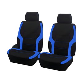 JNNJ Set of 4 Car Seat Covers, Complete Set, Mesh Front Car Seat Covers, Airbag Compatible Car Seat Covers, Ideal Fit and Perfect Protection for Car Seats (Blue)