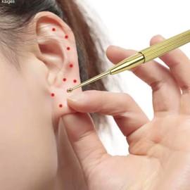 Audio Fan Ear Urn Stick, Knock Type, Spring Press Point, Ear Urn Stick, Round Tip, Position Check, Simple, Lightweight, Stylish, Ear Urn Stick
