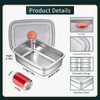 GIUOIDUO 10 Pack Stainless Steel Food Storage Containers with Leak-Proof