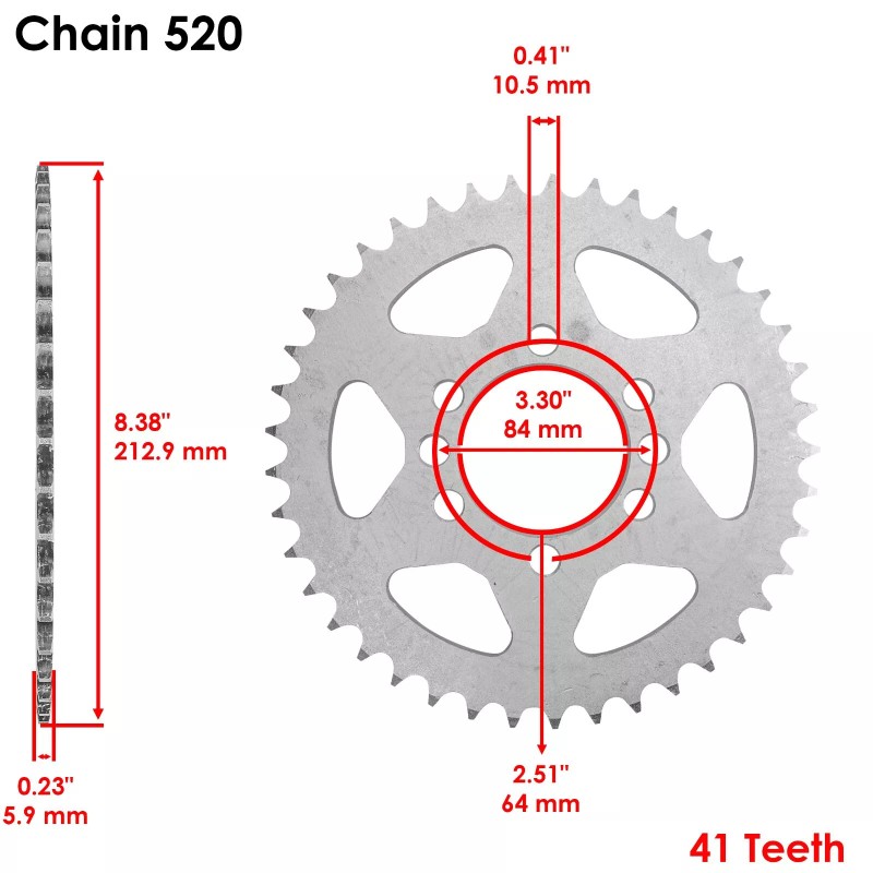 Suzuki Drive Chain & Sprockets Kit for Suzuki LT230S Quadsport