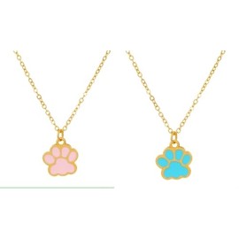 Dog Paw Print Necklace for Couples Anniversary Wedding Gifts Neckalces for Pet LoversKey Chain for Women Men