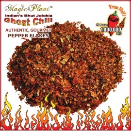 Magic Plant Farms Bhut Jolokia Pepper Flakes - The Hottest Dry Ghost Chili Flakes - Non GMO (1 kg)
