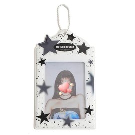 2pcs Stars Kpop Photocard Holder, 3 Inch Cute PVC Photo Card Holder fof Kpop Album Idol Card Credit ID Bank Card (No Photocard)