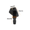 YINETTECH 4pcs 8mm Car Adjustable Front Windshield Washer Nozzles Wiper