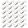 YFFSFDC Curtain Clips, Set of 24, Stainless Steel Curtain Hooks,