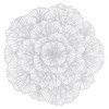 Round Silver Placemats Set of 12 Flower Tablemats Vinyl Place