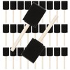 100 Pack 2 inch Foam Brush Sponge Wood Handle Paint