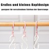 Kisstta Pack of 16, S Hooks, Plastic Hooks, Pink /
