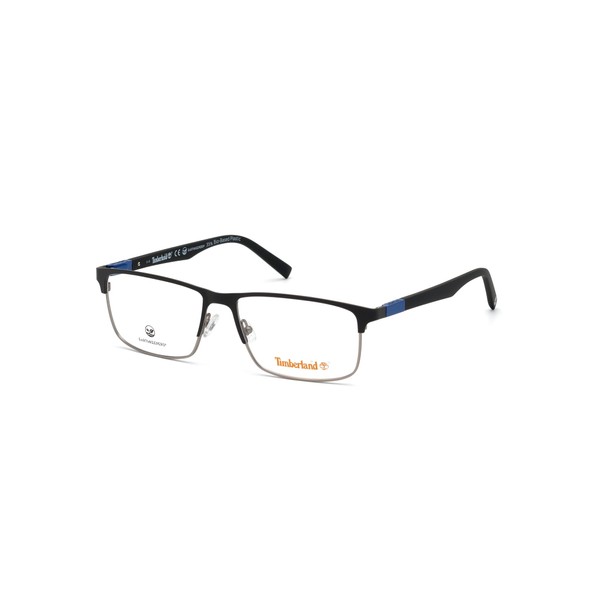 Timberland Mens Rectangular Metal Eyeglass Frame (Model TB1651) (Includes Glasses
