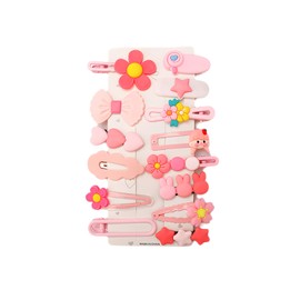 Cosyhav Hair Clips for Girls, Soft Plastic Hair Accessories for Girls,Toddler, Multi Style Cute Hair Clips for All Hairstyles(Pink)