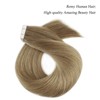 ABH AmazingBeauty Hair Semi-permanent Tape Attached Real Remi Remy 100