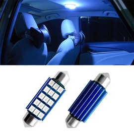 Middrivr 2PCS Interior Car LED Dome Light, Car Interior Lights, LED Extremely Bright Bulbs, Bright White Top Light Map Tail Light Cab Bulb, 578 Led Bulb for Trunk Map Light Dome Light (Blue, 2PCS)