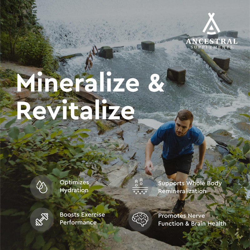 Ancestral Supplements Minerals & Electrolytes with Magnesium, Potassium, Sodium, Supports