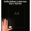 Avery Zweckform L4732REV Removable A4 Universal Labels 2,000 Labels 35.6