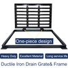 TIANYAMAI Cast Iron Drain Grate and Frame, 24x16 Outdoor Drain
