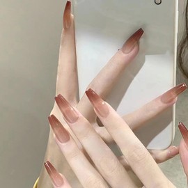 [ALLEVG] Nail Tips, 24 Pieces, Nail Tips, Short 3D, Autumn and Winter, Popular, Japanese Style, Cute, Simple, Stylish, Coming of Age Ceremonies, School Entrance Ceremonies, Graduation Ceremonies,