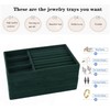 Stackable Jewelry Organizer for Drawer, Velvet Jewelry Storage Inserts, Jewelry