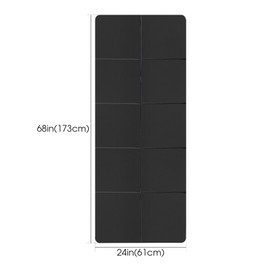 Classic Yoga Mat for Woman and Man, LULUWA Non Slip Portable 3mm Thick EVA Exercise Gym Mat for Fitness Yoga Pilates Workout Outdoor Camping Travelling (Black)