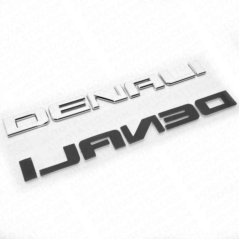 1x Denali Emblem Car Badge Nameplate Compatible with 2007-2020 Yukon