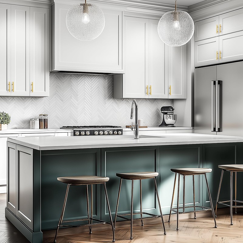 HOME EDIT Brushed Brass Cabinet Handles 3 Inch Hole Spacing,
