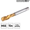 Burkit M10 X 1.5 Spiral Flute Tap, HSS Titanium Coated