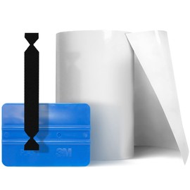 VViViD Clear Paint Protection Bulk Vinyl Wrap Film 8 Inch Roll Including 3M Squeegee and Black Felt Applicator (8 Inch x 60 Inch)