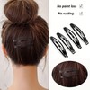 XINCHENG 10Pcs Metal Snap Hair Clips, Black Hair Clips, Flat