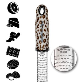 Microplane Premium Classic Printed Citrus Zester Cheese Grater (Leopard)