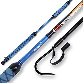Fiblink Fishing Gaff Portable Fish Gaff with Stainless Steel Fishing Hook,Non-Slip Grip Handle and Fiberglass Shaft for Saltwater Offshore 3'/5'/6' (Length: 5')