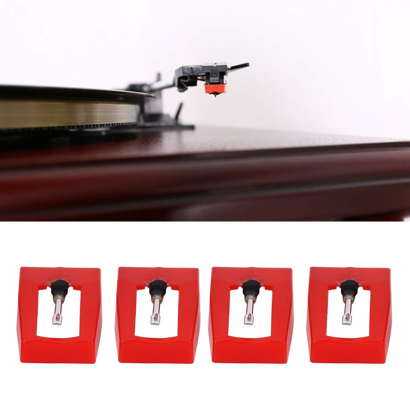 Record Player Needle, 4 Pack Universal Turntable Stylus Replacement Needles,
