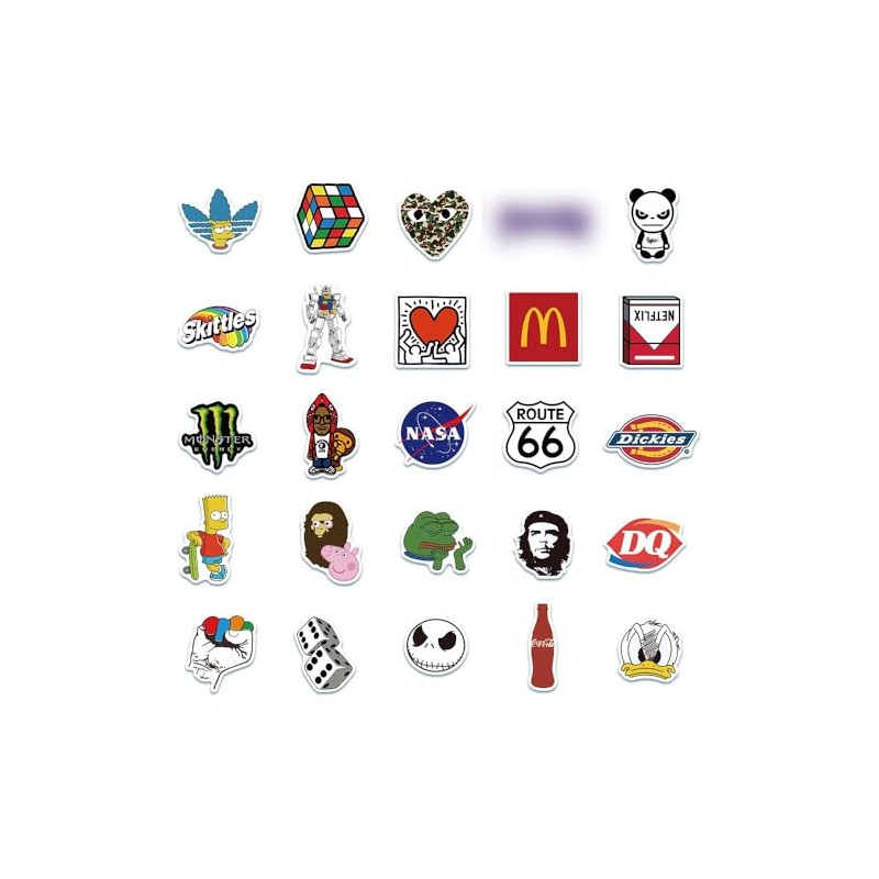 100 Stickers y pegatinas SKATE con diseños Únicos para Electrónicos,