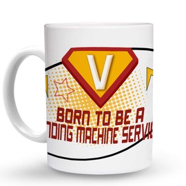 Makoroni - BORN TO BE A VENDING MACHINE SERVICER Career 6 oz Ceramic Espresso Shot Mug/Cup Design#92