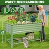 Elevated Raised Garden Bed 2' x 4'- Galvanized Metal Planter