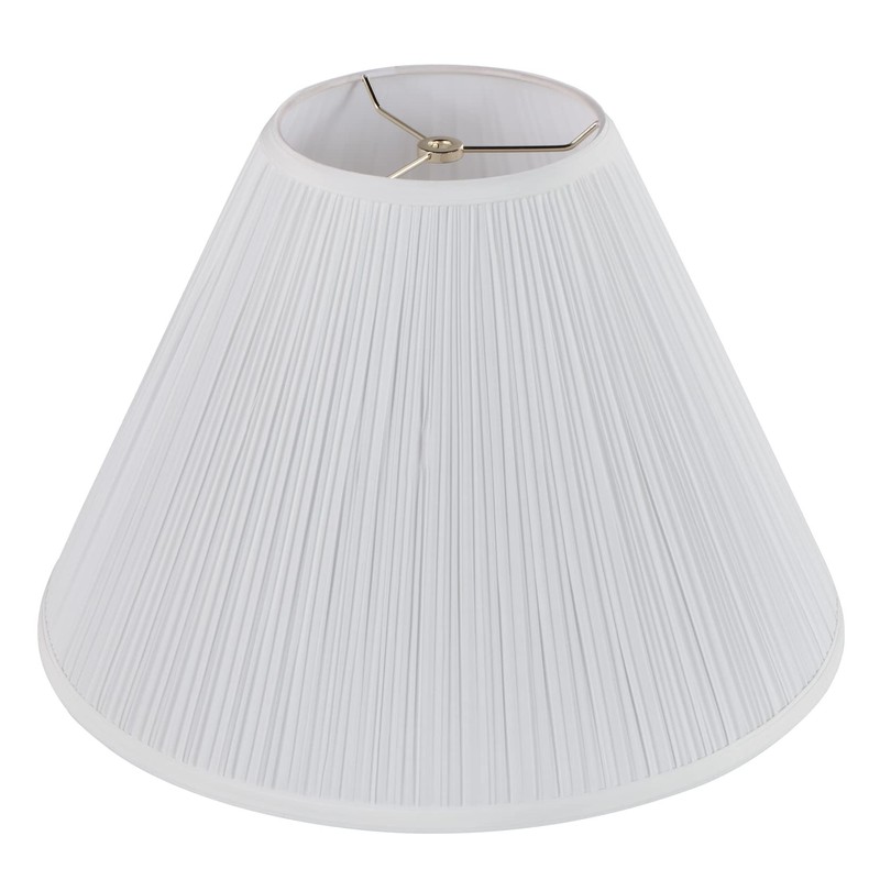 Aspen Creative 33134, Mushroom Pleated Traditional Spider Lamp Shade, White,