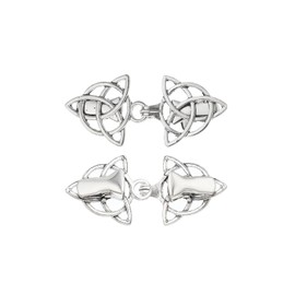 PATIKIL Cloak Clasp, 2Pcs Alloy Vintage Sweater Clips Retro Cardigan Buckles Sew on Hooks for Clothing Dress Shawl Collar Brooches and Pins, Style 2