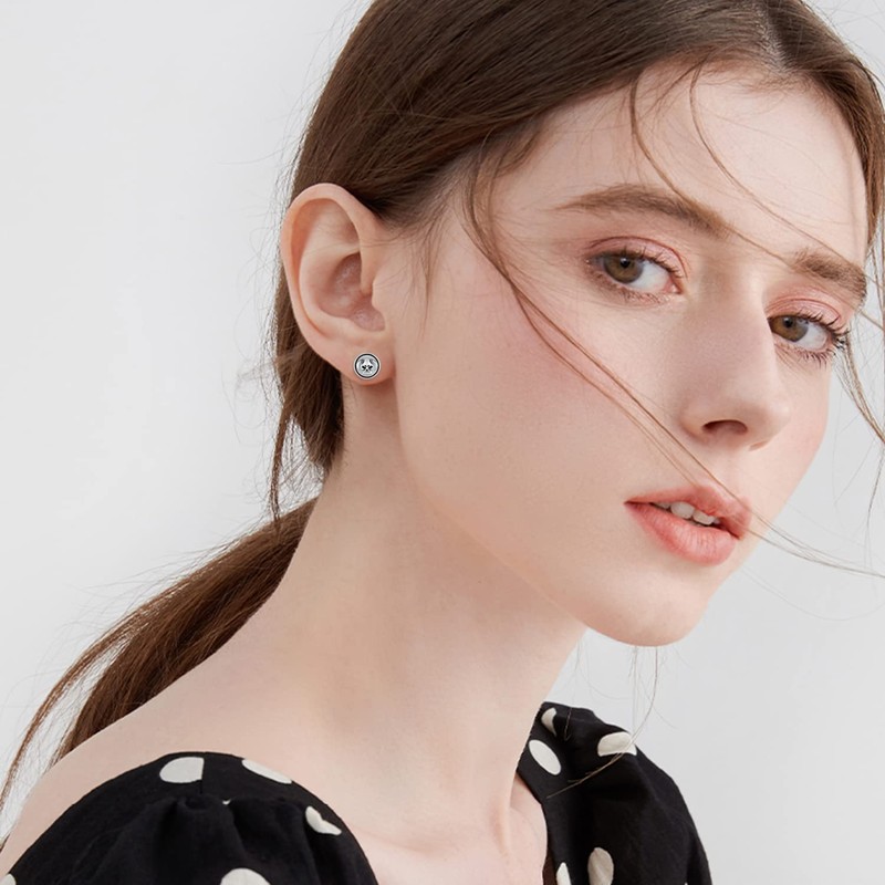 Anime Stud Earrings 925 Sterling Silver Cosplay Jewelry Accessory for